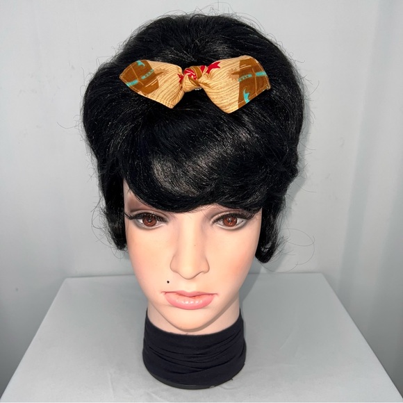 Cowboy Boots Western Bandana Knotted Hair Bow - Picture 2 of 11